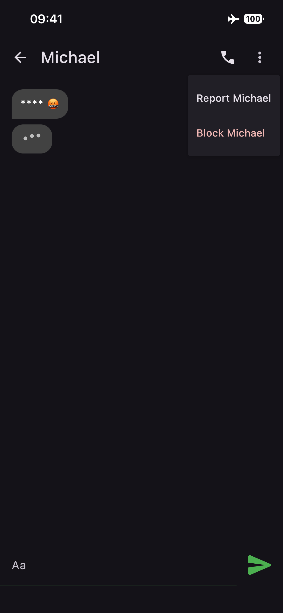 Report and block controls